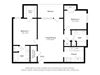 Flats on Water's Edge_2D_2 Bedroom Floor Plan_2x2